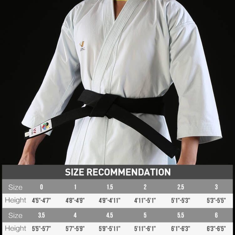W WESING WESING Karate Belt WKF Approved for Karate Competition Black Red Blue Belt Martial Arts - Image 2